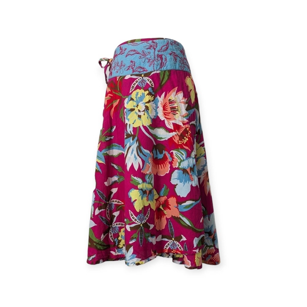 Oilily mid length floral countryside cotton wrap skirt SZ 40